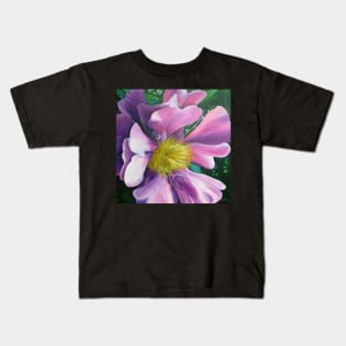 Pink Camellia Kids T-Shirt